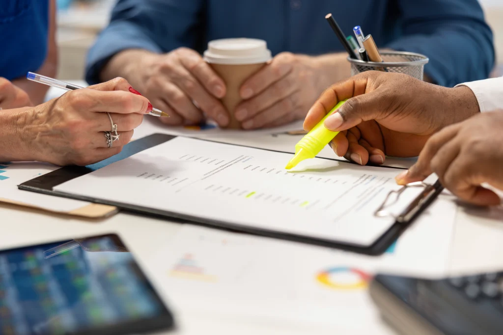 taking minutes in a meeting