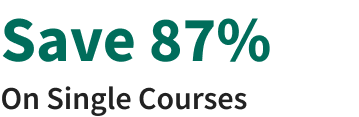 Save 87% on all courses