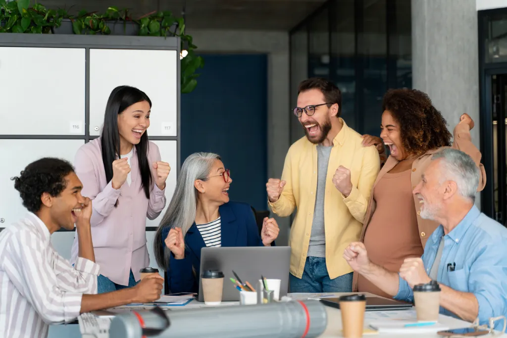 diverse colleagues in a positive workplace culture